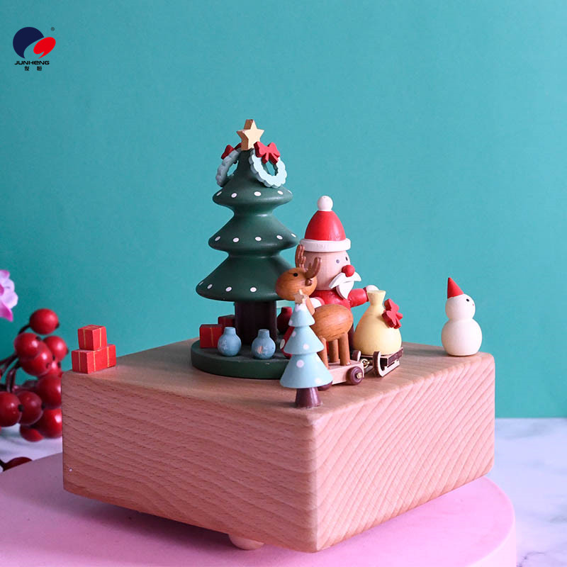 Factory Direct Sales Cat's Wooden Christmas Birthday Gift Valentine's Day Wedding Music Box Love Wedding