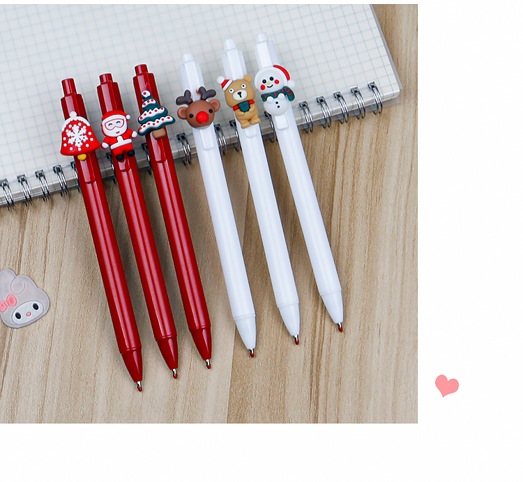 Cute Cartoon Christmas Gel Pen Girl's Heart Primary School Student Creative Pressing Pen Signature Pen Christmas Small Gift Cute Cartoon Christmas Gel Pen Girl's Heart Primary School Student Creative Pressing Pen Signature Pen Christmas Small Gift