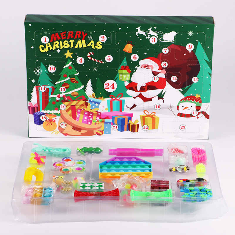 Decompression Decompression Christmas Blind Box 24 Days Countdown Coming Day Christmas Gift Deratization Pioneer Gift Set