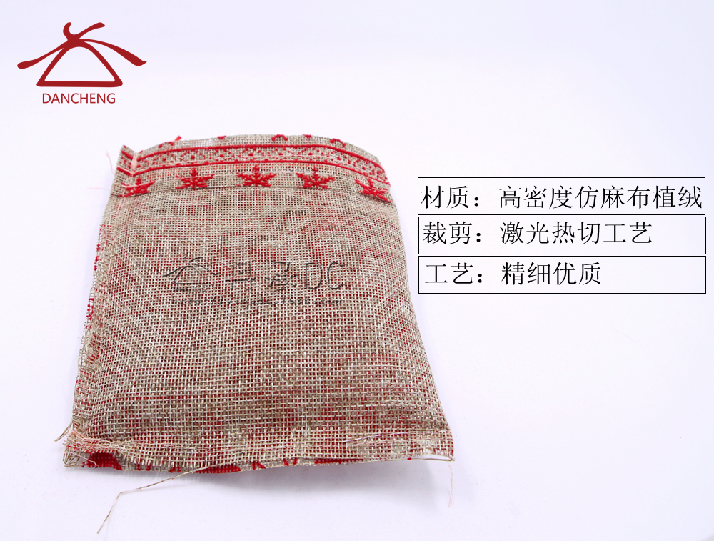 Christmas gift bag imitation linen flocking deer gift bag Christmas tree gift wrapping receiving bag