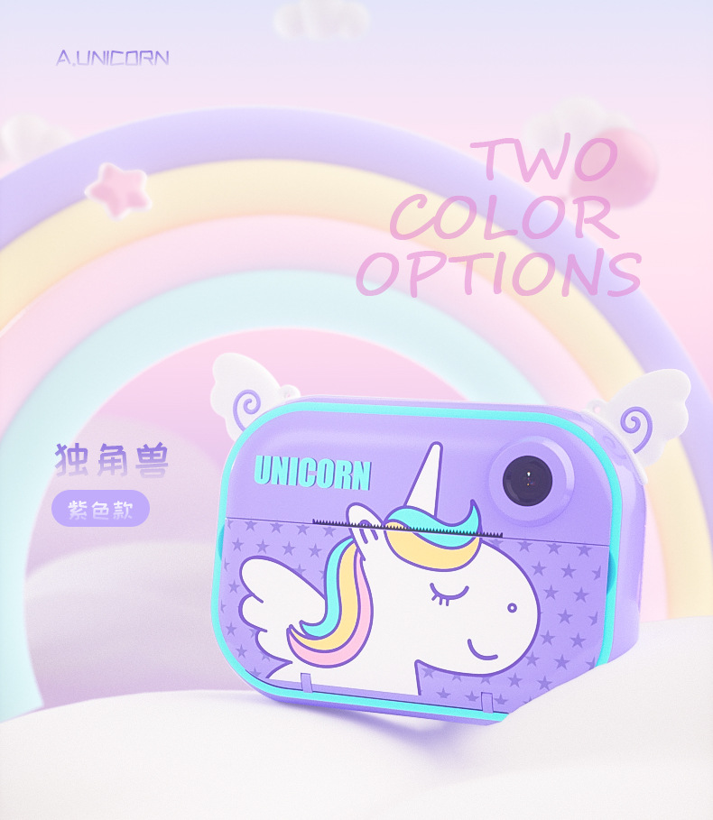 Polaroid Children's Cute Toy Camera Photo Printing Sticker Polaroid Camera Christmas Birthday Gift