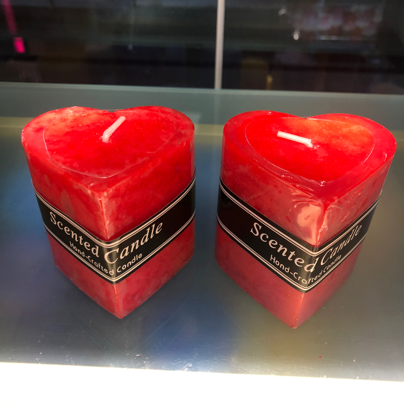Heart-Shaped Aromatherapy Candle Pillar Candle Love Candle Candle for Valentine's Day Holiday Gift Christmas