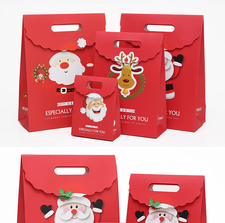 Christmas Gift Bag Paper Bag Christmas Eve Gift Handbag Paper Bag Gift Bag Large Gift Packaging Bag