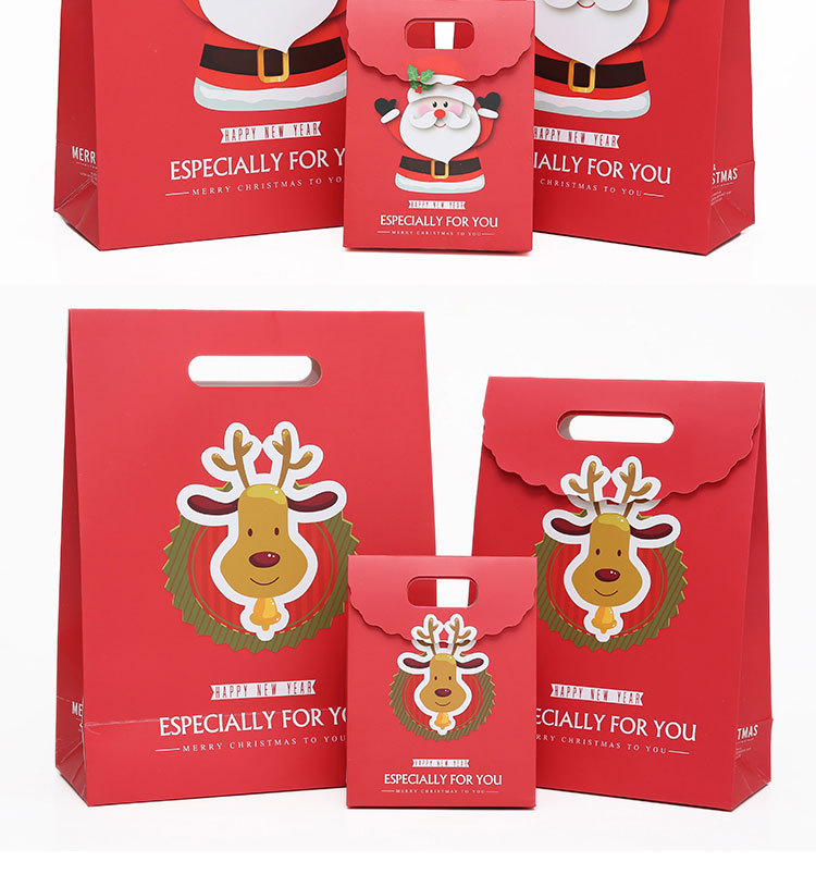 Christmas Gift Bag Paper Bag Christmas Eve Gift Handbag Paper Bag Gift Bag Large Gift Packaging Bag