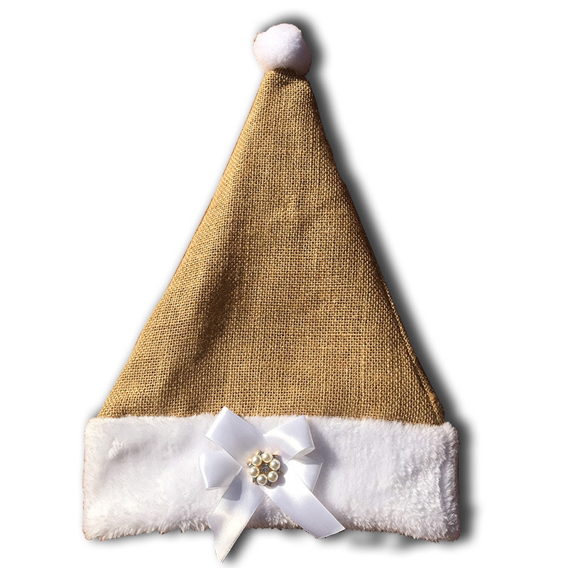 Jute Christmas Hat Factory Direct Sales All Kinds of Linen Products Can Be Customized Christmas Hat Christmas Decoration Supplies Jute Christmas Hat Factory Direct Sales All Kinds of Linen Products Can Be Customized Christmas Hat Christmas Decoration Supplies