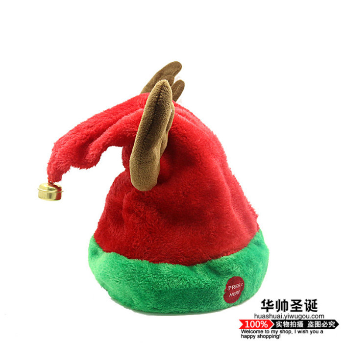 Electric Music Christmas Hat Christmas Decorations Christmas Children&#039;s Gift Singing Swing Creative Hat Holiday Party