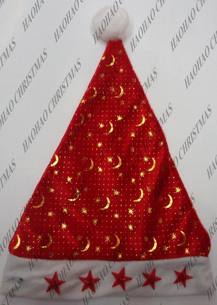Bronzing Five-Star Electronic Christmas Hat