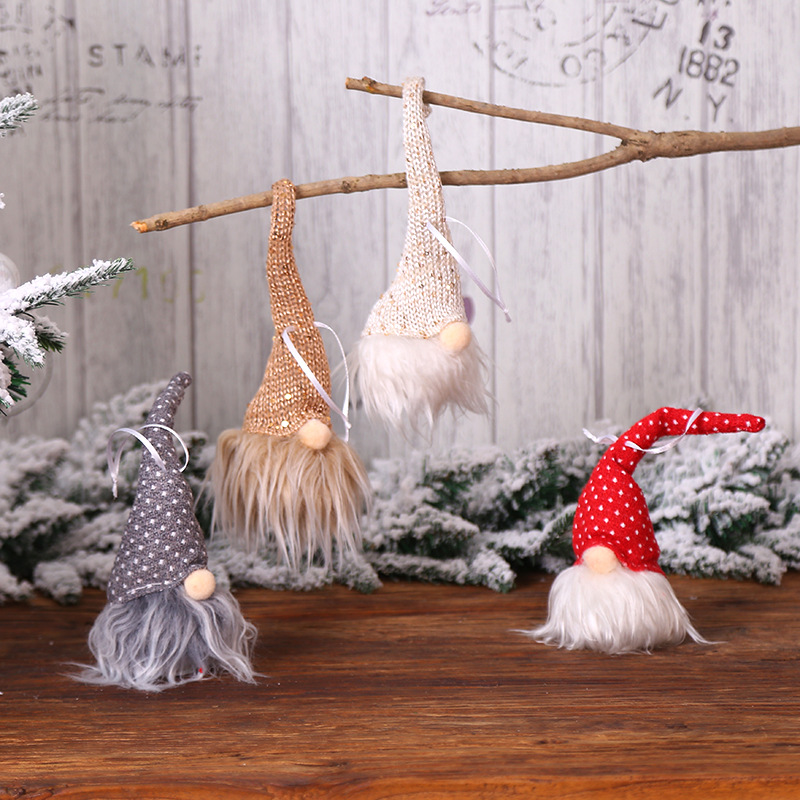 Christmas with Lights Forester Christmas Tree Decoration Pendant Night Light Luminous Holiday Home Layout Hanging Ornaments