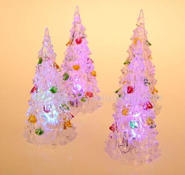 Colorful colorful night light acrylic Christmas tree Christmas tree night lights Crystal Christmas tree night light