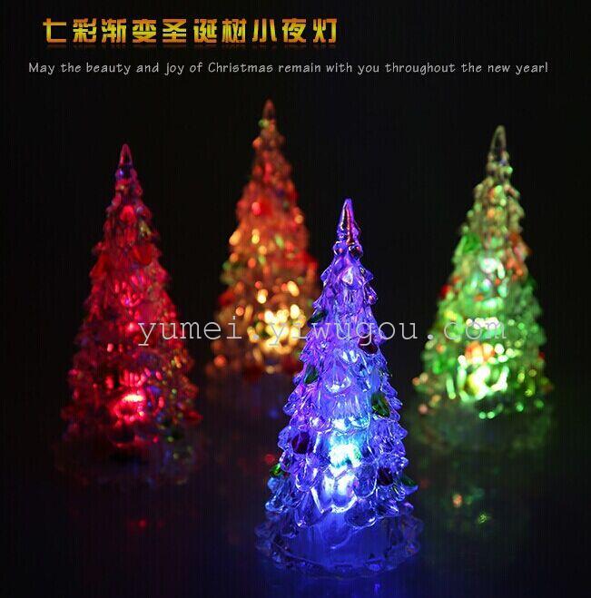 Colorful colorful night light acrylic Christmas tree Christmas tree night lights Crystal Christmas tree night light Colorful colorful night light acrylic Christmas tree Christmas tree night lights Crystal Christmas tree night light