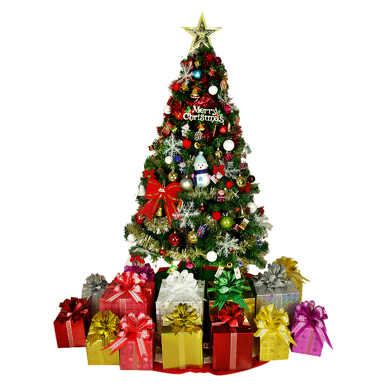 New Christmas Tree Set 1.5 M 1.8/2.1 M Shopping Mall Home Christmas Tree Decoration Set Family Tree with Lights