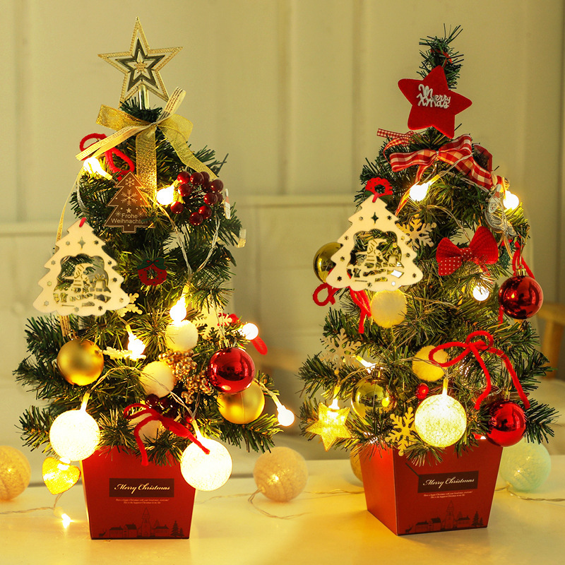 Mini Christmas Tree Desktop with Lights 50cm Golden Red Christmas Tree Package Christmas Tree Tree Mini Christmas Tree Desktop with Lights 50cm Golden Red Christmas Tree Package Christmas Tree Tree
