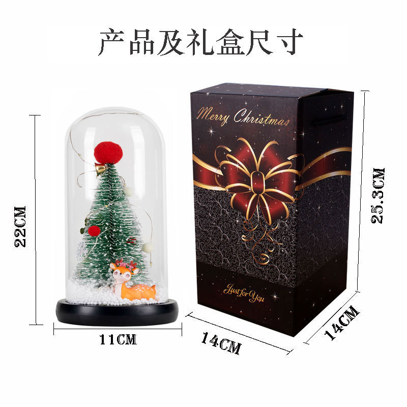 Factory Direct Supply Cross-Border Hot LED Lights Christmas Tree Doll Decoration Christmas Creative Gifts for Girlfriend Lover