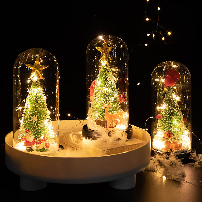 Factory Direct Supply Cross-Border Hot LED Lights Christmas Tree Doll Decoration Christmas Creative Gifts for Girlfriend Lover