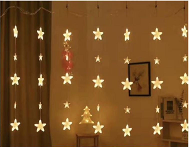12 Hanging Colored Lights LED Lights Holiday Lights Christmas Lights Decorative Lights Net Red Light Star Moon Christmas Tree Snowflake Inverted V