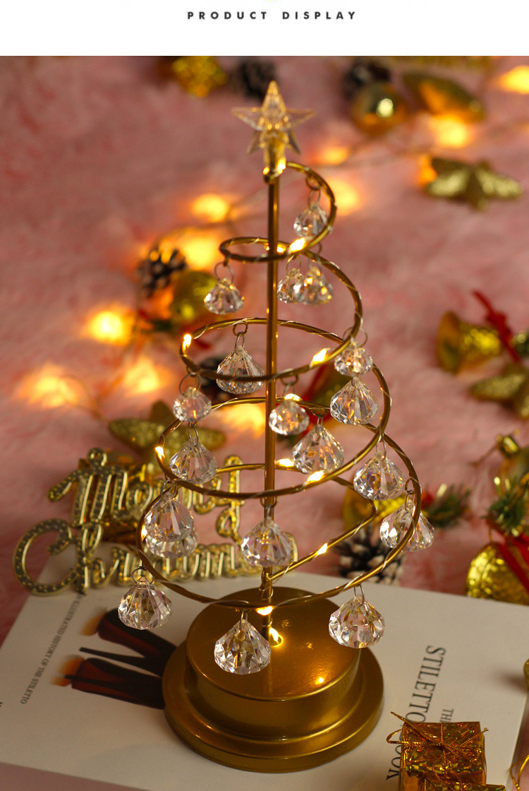 Cross-Border Christmas Tree Lamp Colored Lights Modeling Lamp Crystal Diamond Room Bedroom Small Night-Light Table Lamp Decorative Lamp Ornaments Cross-Border Christmas Tree Lamp Colored Lights Modeling Lamp Crystal Diamond Room Bedroom Small Night-Light Table Lamp Decorative Lamp Ornaments