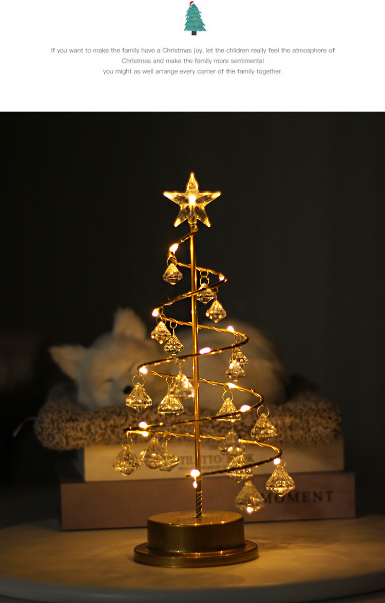 Cross-Border Christmas Tree Lamp Colored Lights Modeling Lamp Crystal Diamond Room Bedroom Small Night-Light Table Lamp Decorative Lamp Ornaments Cross-Border Christmas Tree Lamp Colored Lights Modeling Lamp Crystal Diamond Room Bedroom Small Night-Light Table Lamp Decorative Lamp Ornaments