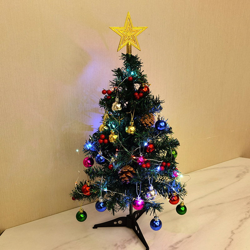 Christmas Decoration Gift Christmas Mini Desktop Christmas Tree Package with Decorations with Lights Christmas Decoration Gift Christmas Mini Desktop Christmas Tree Package with Decorations with Lights