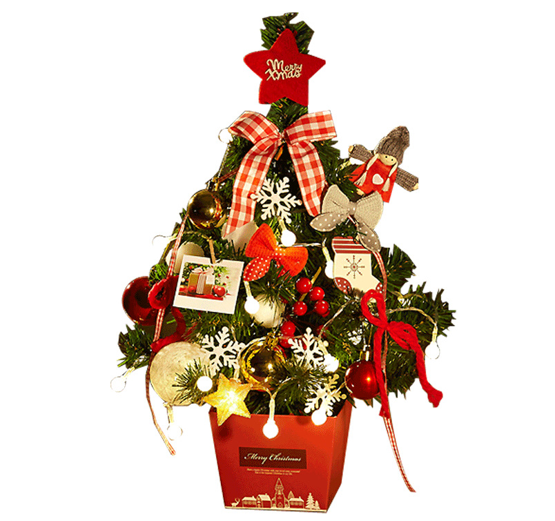 Mini Christmas Tree Set with Lights Desktop Christmas Tree Set 45 Christmas Gift Christmas Decor