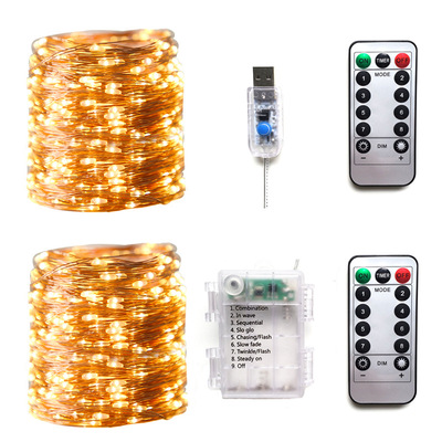 Copper Wire Lighting Chain Led Small Colored Lights Christmas Tree Lighting Room Decorative Lights Stall Color Light