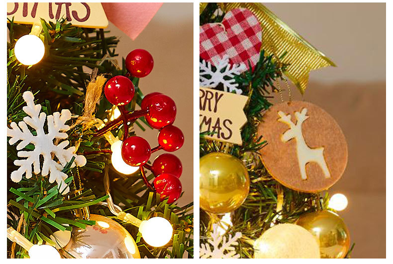 Christmas Decorations Small Desktop Decorative Tree 45cm Colored Lights Luminous Tree Small Christmas Tree DIY Christmas Gift