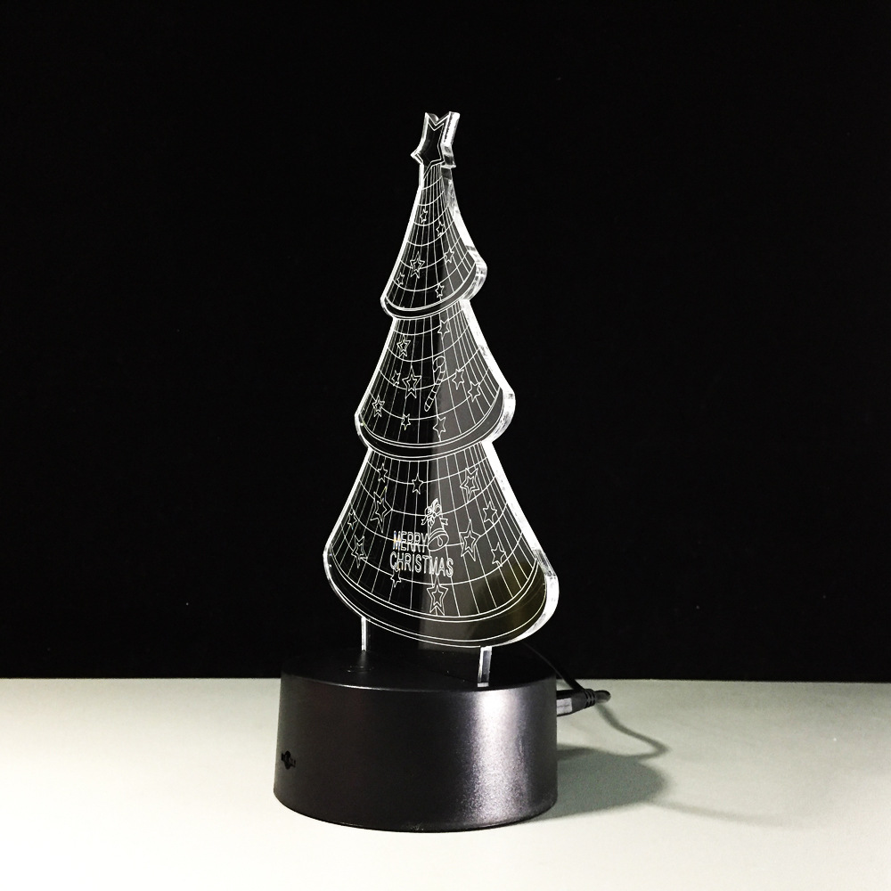 E-commerce new Christmas tree 3D lights, colorful remote touch controlled led lamp creative products, gift night light E-commerce new Christmas tree 3D lights, colorful remote touch controlled led lamp creative products, gift night light