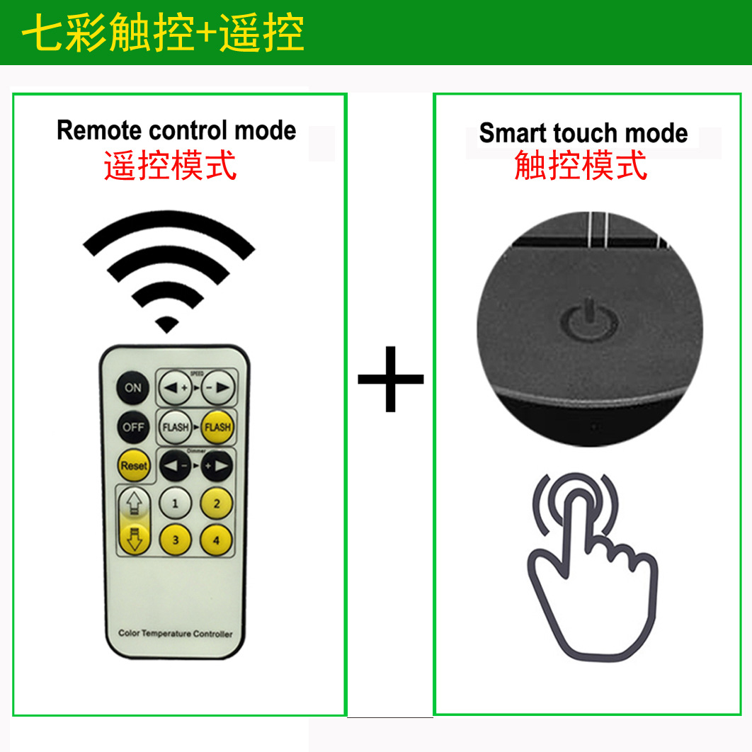 E-commerce new Christmas tree 3D lights, colorful remote touch controlled led lamp creative products, gift night light E-commerce new Christmas tree 3D lights, colorful remote touch controlled led lamp creative products, gift night light