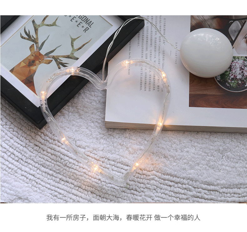 Cross-border led Christmas lights decorated with suckers snowman Christmas tree pentagram curtains