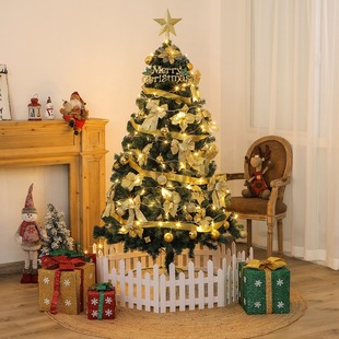 Christmas Mini Christmas Tree Desktop with Lights 50cm Golden Red Package Christmas Tree Tree