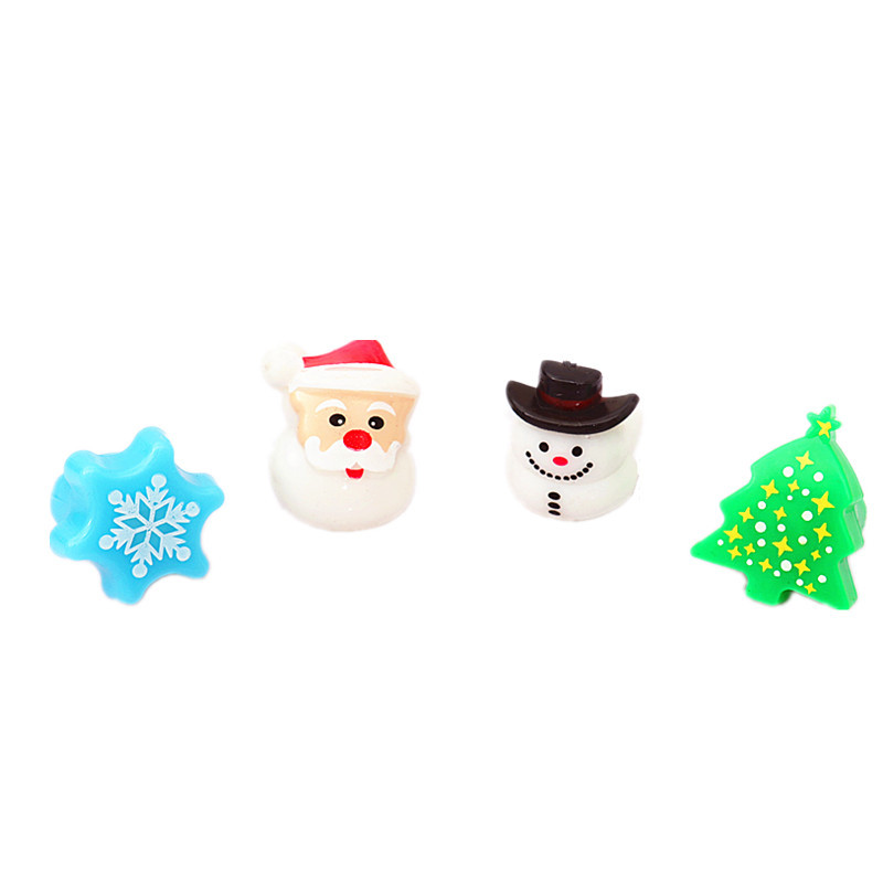 Christmas Small Gift Gift Dance Party Finger Lights Luminous Toy Old Snowflake Christmas Tree Snowman Ring