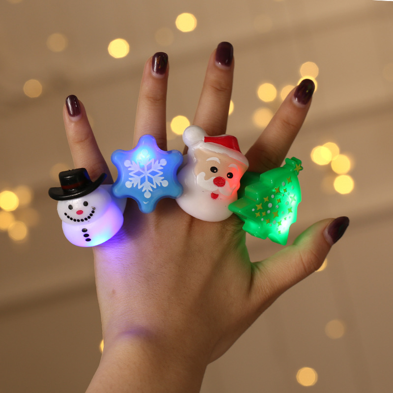Christmas Small Gift Gift Dance Party Finger Lights Luminous Toy Old Snowflake Christmas Tree Snowman Ring Christmas Small Gift Gift Dance Party Finger Lights Luminous Toy Old Snowflake Christmas Tree Snowman Ring