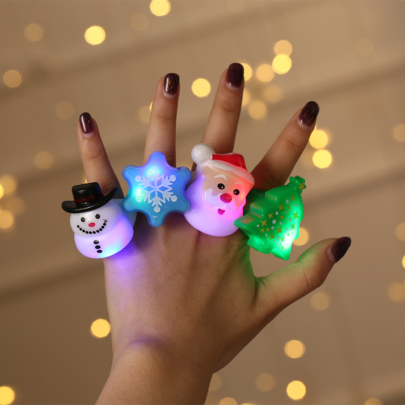 Christmas Small Gift Gift Dance Party Finger Lights Luminous Toy Old Snowflake Christmas Tree Snowman Ring Christmas Small Gift Gift Dance Party Finger Lights Luminous Toy Old Snowflake Christmas Tree Snowman Ring