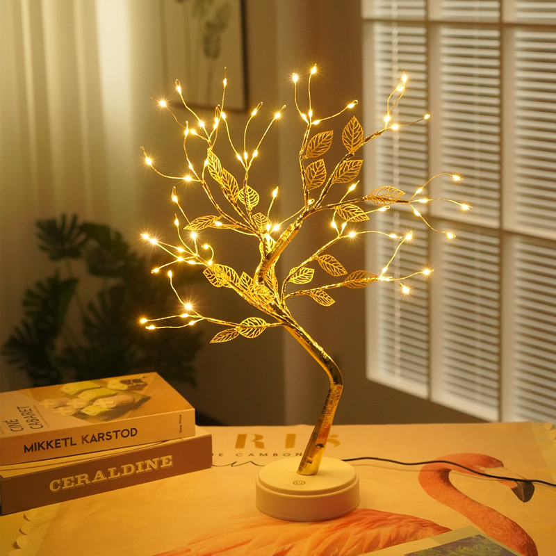 Factory Direct Sales Amazon Christmas Hot Color Lights Led Firefly Tree Lights Starry Birthday Gift Small Night Lamp