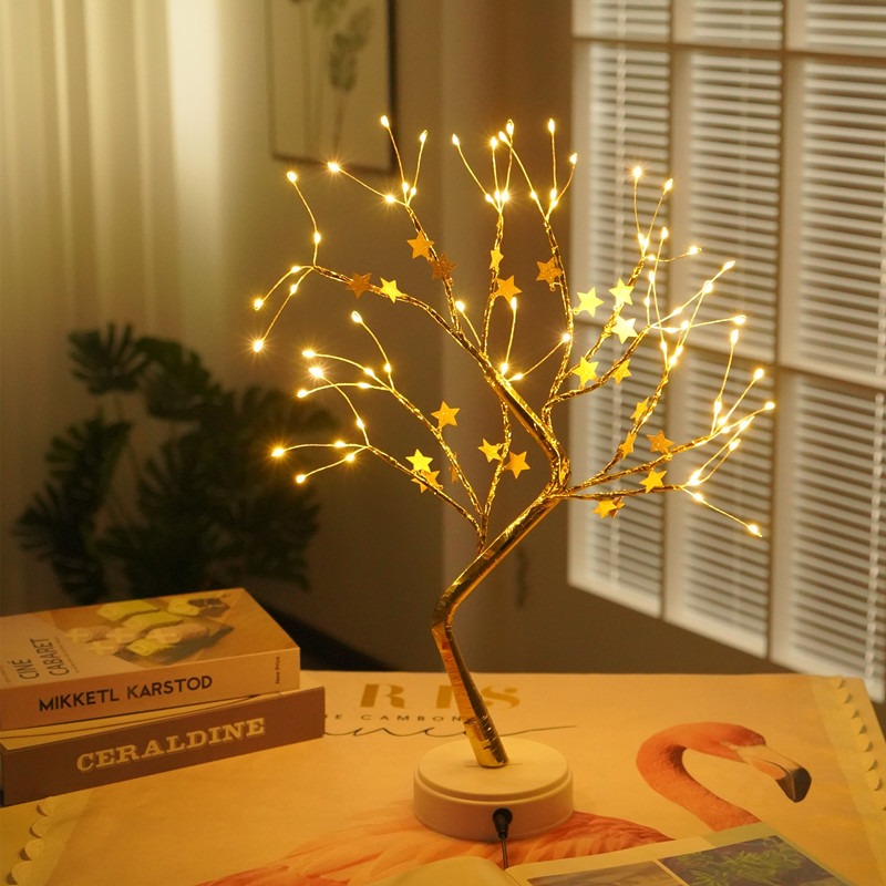 Factory Direct Sales Amazon Christmas Hot Color Lights Led Firefly Tree Lights Starry Birthday Gift Small Night Lamp Factory Direct Sales Amazon Christmas Hot Color Lights Led Firefly Tree Lights Starry Birthday Gift Small Night Lamp