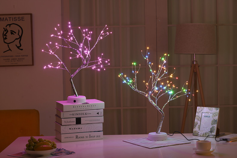 Factory Direct Sales Amazon Christmas Hot Color Lights Led Firefly Tree Lights Starry Birthday Gift Small Night Lamp Factory Direct Sales Amazon Christmas Hot Color Lights Led Firefly Tree Lights Starry Birthday Gift Small Night Lamp