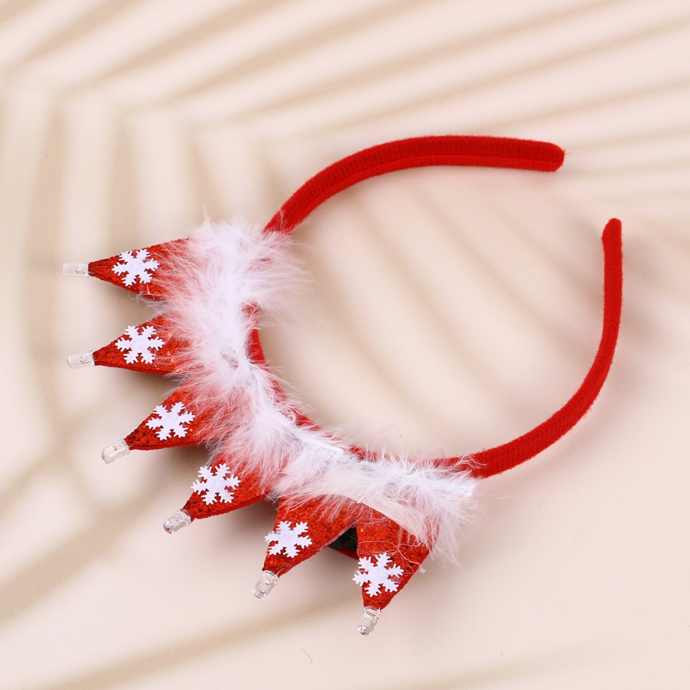 Luminous Headband Christmas Ornaments Christmas Tree Headband with Lights Mori Girl Cute Party Hairpin Headband Headdress Female