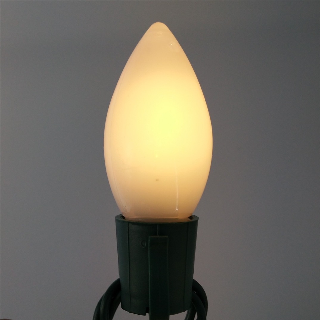 UL certified 25 lights LEDC9 ceramic face warm white color Christmas lights Festive decorations Christmas tree lights