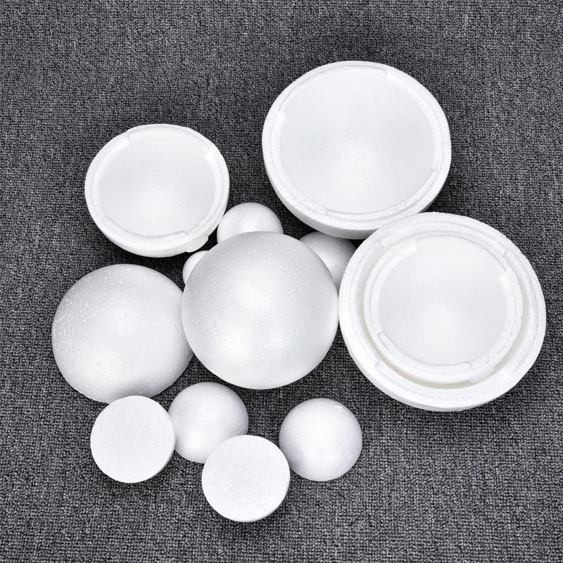 Foam Ball Expandable Polystyrene Solid Ball Christmas Ball White Solid Ball Handmade DIY Hollow EPS Ball Wedding Celebration Decoration