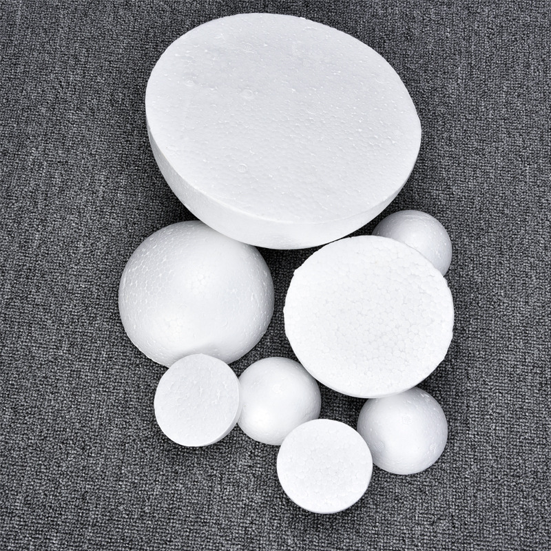 Foam Ball Expandable Polystyrene Solid Ball Christmas Ball White Solid Ball Handmade DIY Hollow EPS Ball Wedding Celebration Decoration