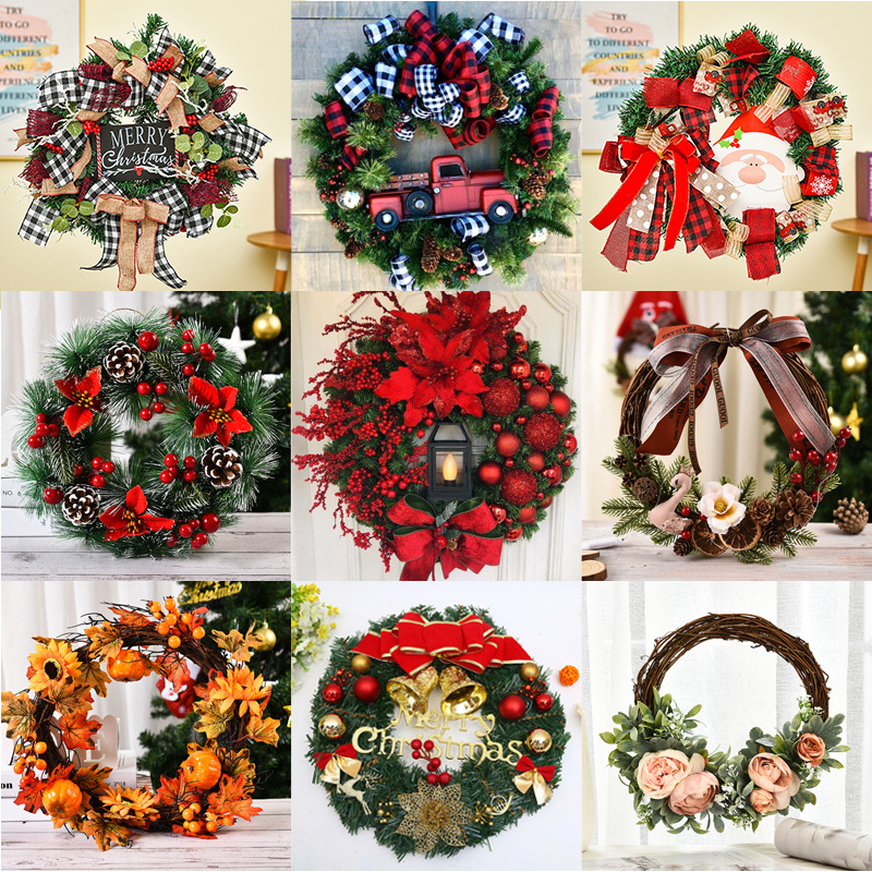  Hot Sale Holiday Decorations Shopping Mall Hotel 30cm Christmas Small Wreath Pendant Wholesale Christmas ball