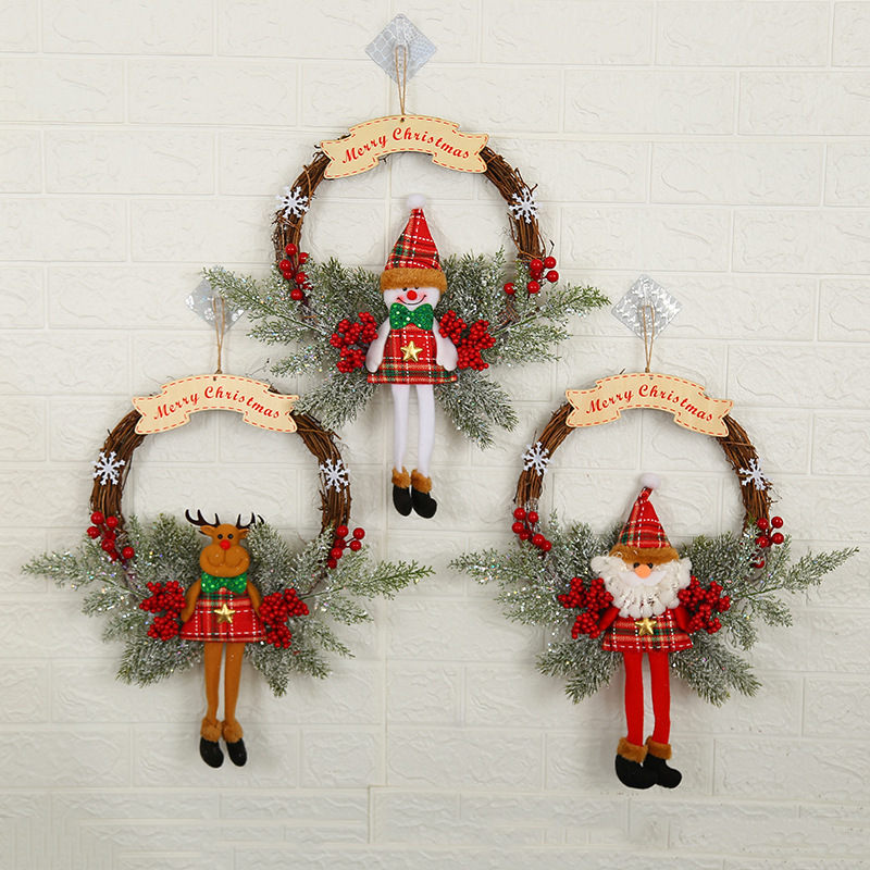  Hot Sale Holiday Decorations Shopping Mall Hotel 30cm Christmas Small Wreath Pendant Wholesale Christmas ball