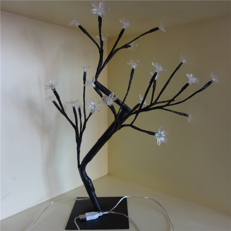 Christmas lights USB cherry tree lamp 18 \&#034;high color ball tree lamp 24LED modeling light