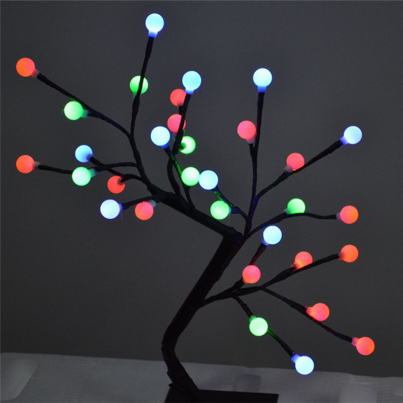 Christmas lights USB cherry tree lamp 18 \"high color ball tree lamp 24LED modeling light