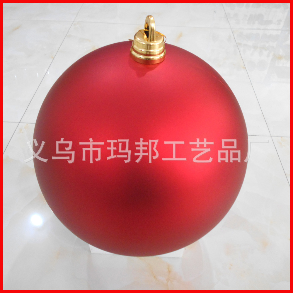 Matte Red Christmas Ball Plastic Electroplating Factory Custom 10cm Christmas Ball Christmas Decorative Pendant
