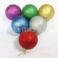 Matte Red Christmas Ball Plastic Electroplating Factory Custom 10cm Christmas Ball Christmas Decorative Pendant