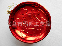 Matte Red Christmas Ball Plastic Electroplating Factory Custom 10cm Christmas Ball Christmas Decorative Pendant