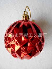 Matte Red Christmas Ball Plastic Electroplating Factory Custom 10cm Christmas Ball Christmas Decorative Pendant