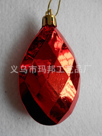 Matte Red Christmas Ball Plastic Electroplating Factory Custom 10cm Christmas Ball Christmas Decorative Pendant