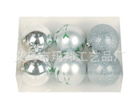 Matte Red Christmas Ball Plastic Electroplating Factory Custom 10cm Christmas Ball Christmas Decorative Pendant