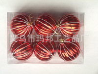 Matte Red Christmas Ball Plastic Electroplating Factory Custom 10cm Christmas Ball Christmas Decorative Pendant
